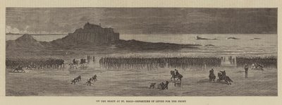 En la playa de St Malo, salida de los reclutas hacia el frente de English School