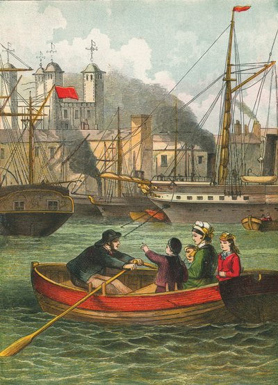 En el Támesis junto a la Torre de Londres de English School