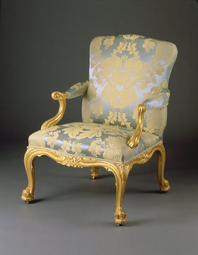 Uno de un conjunto de cuatro sillones Jorge III, c.1765 de English School