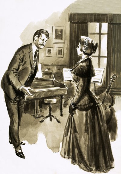 Una de las alumnas de Edward Elgar era la atractiva Caroline Alice Roberts de English School