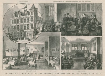 Inauguración de una nueva ala del Hospital para Enfermedades del Pecho, City Road, Londres de English School
