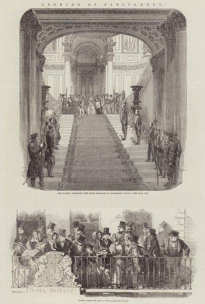 Apertura del Parlamento (grabado) de English School