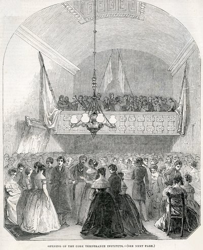 Inauguración del Instituto de Templanza de Cork, 1845 de English School