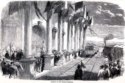Inauguración del Ferrocarril de Madrás de English School