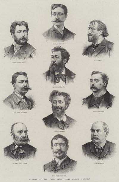 Apertura del Salón de París, algunos pintores franceses de English School