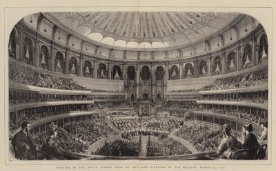 Inauguración del Royal Albert Hall de Artes y Ciencias por Su Majestad, 29 de marzo de 1871 de English School