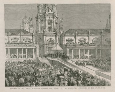 Inauguración del Royal Holloway College para Mujeres por la Reina de English School