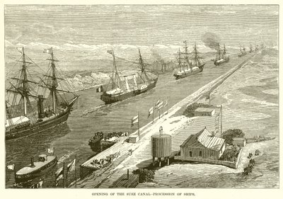 Apertura del Canal de Suez: Procesión de barcos de English School