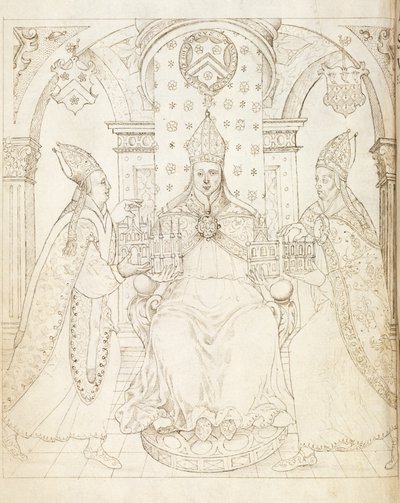 Frente a la página de título de Vida de William of Wykeham por Thomas Martin, Londres 1597 de English School