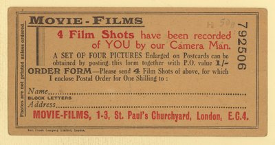 Formulario de pedido para fotogramas de películas de English School