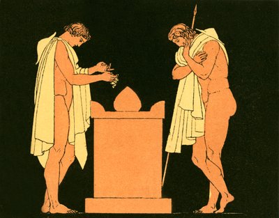 Orestes en la tumba de su padre de English School