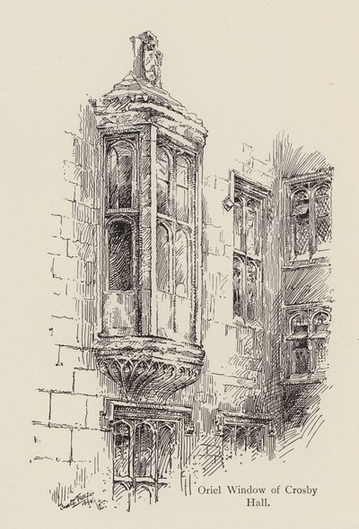 Ventana Oriel de Crosby Hall, frente a Great St Helen