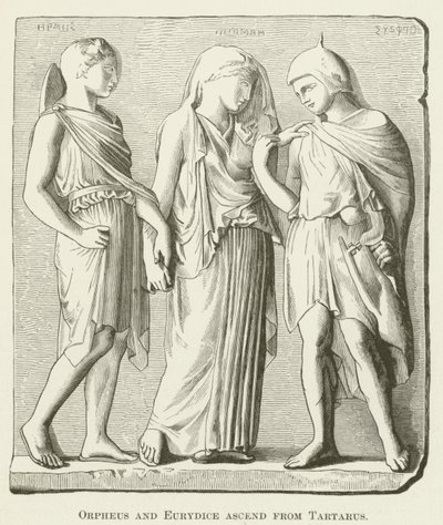 Orfeo y Eurídice ascienden del Tártaro de English School