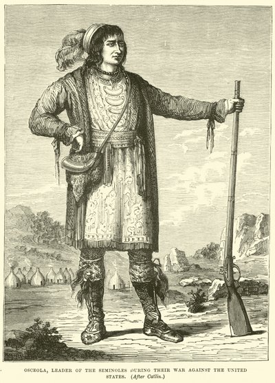 Osceola, líder de los Seminolas durante su guerra contra los Estados Unidos de English School
