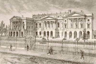 Osgoode Hall, Toronto, Canadá (litografía) de English School