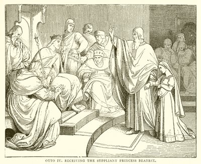 Otón IV recibiendo a la suplicante princesa Beatriz de English School