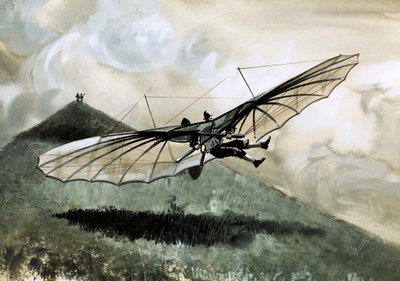 Otto Lilienthal realizó más de 1,000 vuelos en su planeador primitivo de English School
