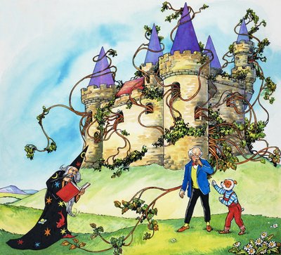 Castillo cubierto de vegetación de English School