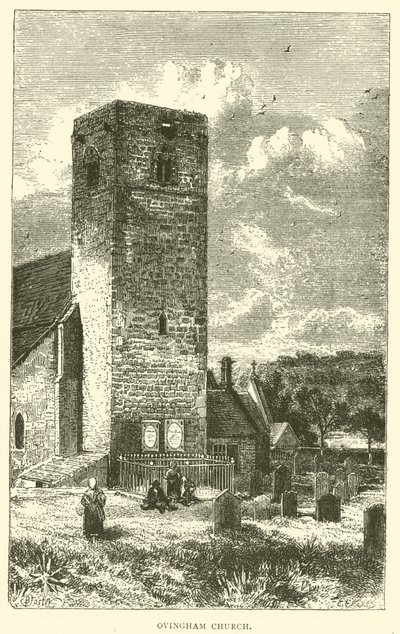 Iglesia de Ovingham (grabado) de English School