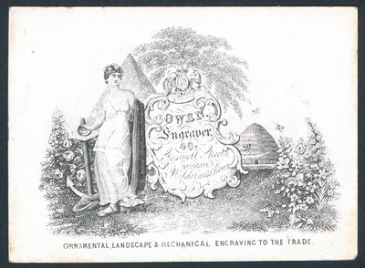 Owen, grabador, tarjeta comercial de English School