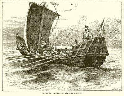 Oxenham embarcando en el Pacífico de English School