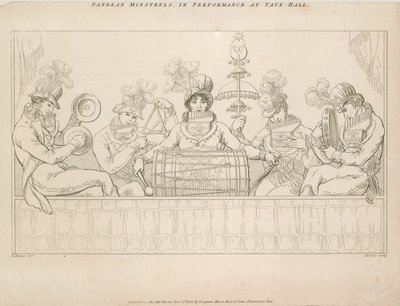 Padean Minstrels en actuación en Vauxhall Gardens, Londres de English School