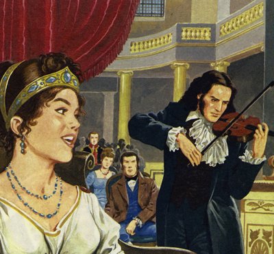 Paganini se convirtió en director de la corte en Lucca y compuso la sonata Napoleón de English School