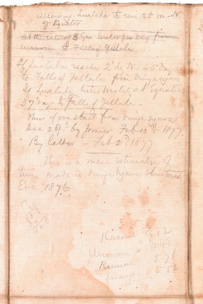 Página de un álbum perteneciente a Henry Morton Stanley de English School