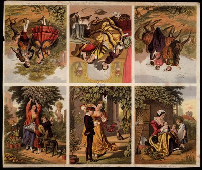 Página de recortes impresos victorianos de English School