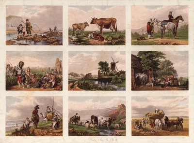 Página de recortes impresos victorianos de English School