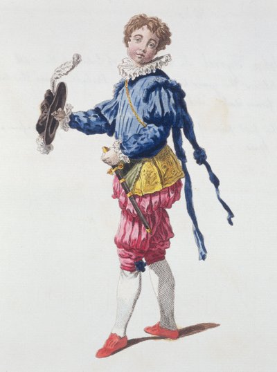 Paje en la corte durante el reinado de Eduardo VI de English School