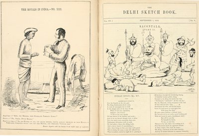 Páginas del cuaderno de bocetos de Delhi de English School