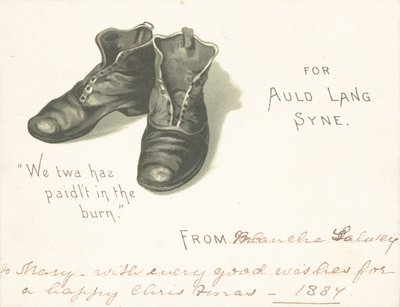 Par de botas negras, Tarjeta de Navidad de English School