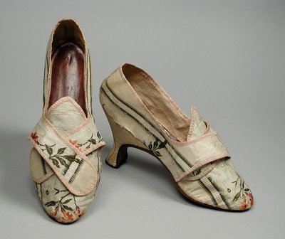 Par de zapatos de mujer, c.1780 de English School