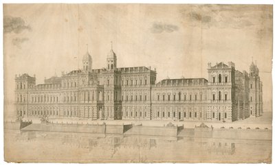 Palacio de Whitehall. Publicado en 1748 de English School