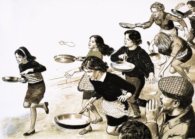 Carrera de panqueques de English School