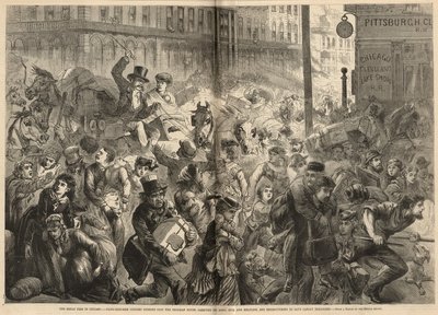 Ciudadanos aterrorizados corriendo junto a la Casa Sherman de English School