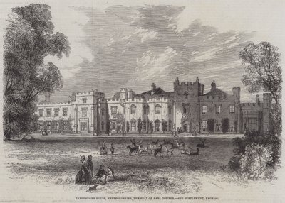 Casa Panshanger, Hertfordshire, la Residencia del Conde Cowper de English School