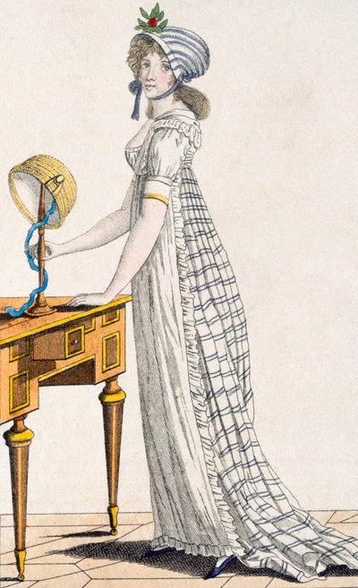 Vestido de París, de Ladys Magazine, 1802 de English School