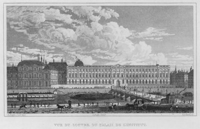 París, Vista del Louvre, del Palacio del Instituto de English School