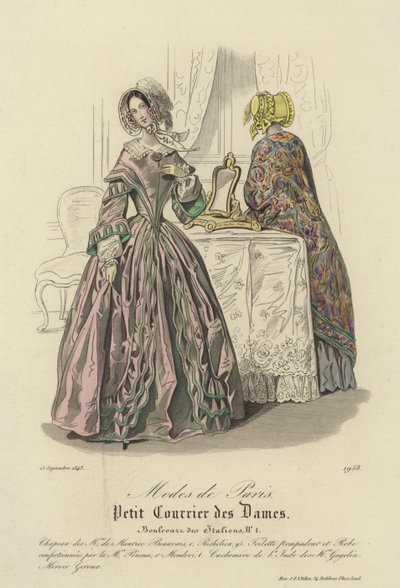 Modas de París, 1843 de English School
