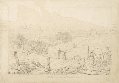 París desde las Alturas de Belle Ville, 1815 de English School
