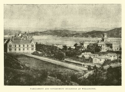 Edificios del Parlamento y del Gobierno en Wellington de English School