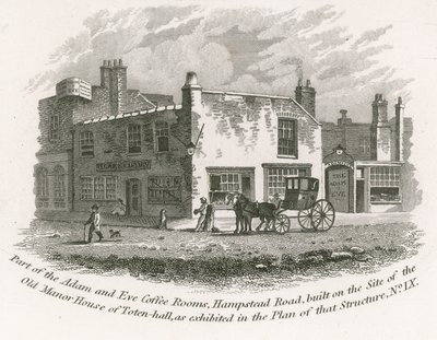 Parte de las Salas de Café Adam y Eva, Hampstead Road de English School