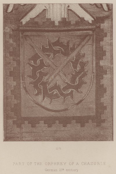 Parte del Orphrey de una Casulla, Alemán de English School