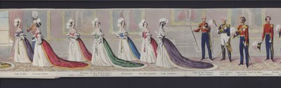 Parte del panorama del matrimonio de la Reina Victoria, c.1840 de English School