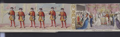 Parte del panorama del matrimonio de la Reina Victoria, c.1840 de English School