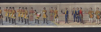 Parte del panorama del matrimonio de la Reina Victoria, c.1840 de English School