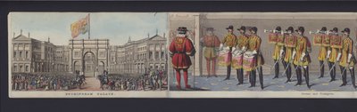 Parte del panorama del matrimonio de la Reina Victoria, c.1840 (acuafuerte coloreada a mano) de English School