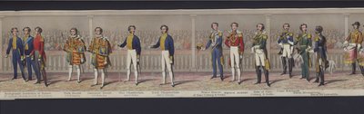 Parte del panorama del matrimonio de la Reina Victoria, c.1840 de English School